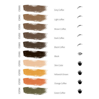 Pigmen Makeup Permanen Organik Tekstur Halus Tinta Tato Permanen